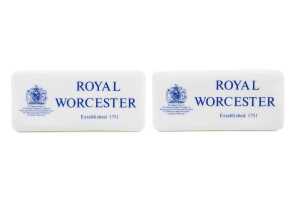Five Royal Worcester porcelain dealer plaques - 3