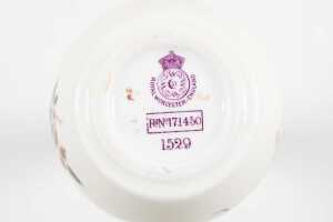 Victorian Royal Worcester porcelain vase and flat back jug, 1891 - 3