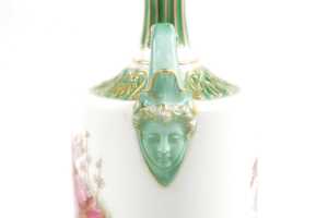 Victorian Royal Worcester porcelain twin handled vase, 1897 - 5