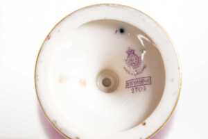 Antique Royal Worcester porcelain twin handled vase, 1923 - 5