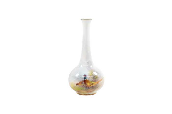 Royal Worcester hand painted porcelain vase, 1941