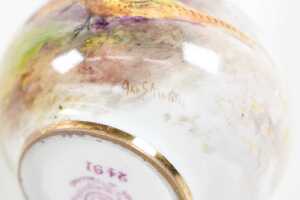 Royal Worcester hand painted porcelain vase, 1941 - 3