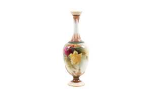 Edwardian Royal Worcester Hadley Ware porcelain vase, 1903
