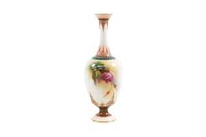 Edwardian Royal Worcester Hadley Ware porcelain vase, 1903 - 2