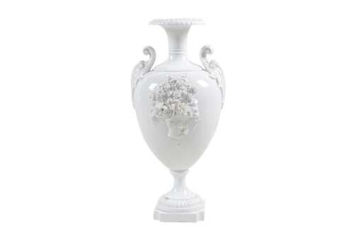 Royal Worcester blanc de chine porcelain twin handled vase