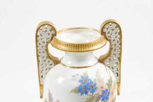 Antique Grainger and Co. of Worcester porcelain twin handled vase - 4