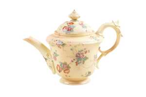 Antique Grainger and Co. blushware porcelain teapot and vase - 2