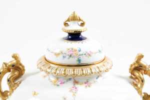 Antique Royal Crown Derby porcelain urn - 4