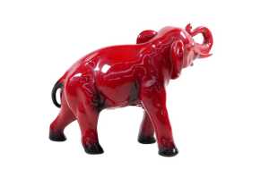 Royal Doulton Flambe ceramic elephant - 4