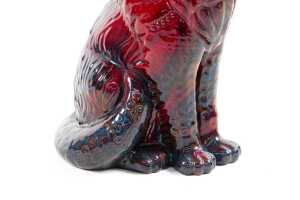 Royal Doulton Flambe ceramic seated cat figure - 3