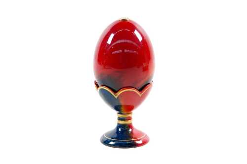 Royal Doulton Flambe limited edition porcelain egg and stand
