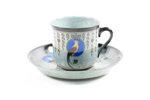 Three Royal Doulton Titanian Ware 'Bird of Paradise' porcelain duos - 2