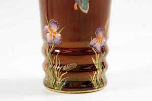 Carlton Ware Rouge Royale 'Mallard duck' porcelain vase - 3