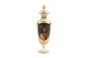 19th century Royal Vienna style porcelain urn