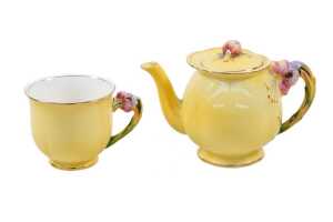Royal Winton 'Tiger Lily' porcelain breakfast set - 4