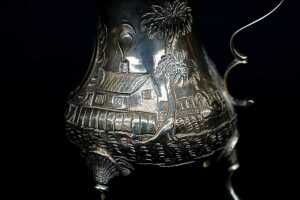 George III English sterling silver tri-footed creamer, 1768 - 3