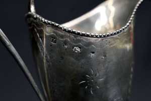 George III English sterling silver helmet form creamer, late 18th century - 4