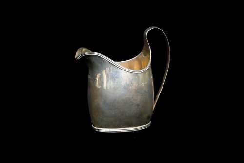 George III English sterling silver creamer, 1797