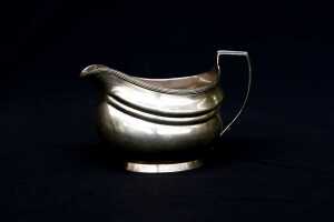 George III English sterling silver creamer, 1804