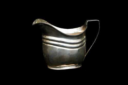 George III English sterling silver creamer, 1804