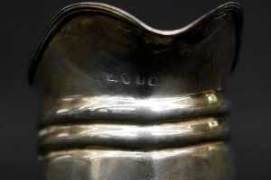 George III English sterling silver creamer, 1804 - 4