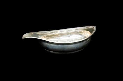 Georgian English sterling silver pap boat, 1810