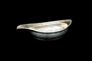Georgian English sterling silver pap boat, 1810