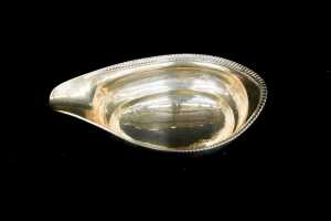Georgian English sterling silver pap boat, 1810 - 2