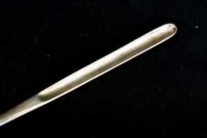 George II English sterling silver double ended marrow scoop, 1732 - 3