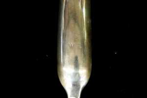 George II English sterling silver double ended marrow scoop, 1732 - 4
