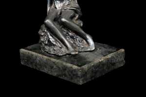 Ben Weily, weighted sterling silver figure of a seated woman, 1989 - 3