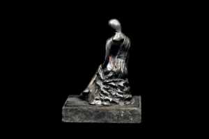 Ben Weily, weighted sterling silver figure of a seated woman, 1989 - 4