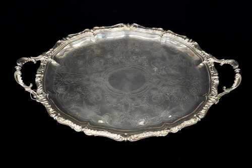 Antique Christofle silver-plated tray
