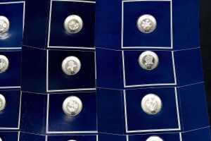 Set of 26 Franklin Mint The Floral Alphabet sterling silver miniature plate collection - 4