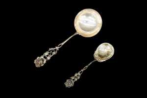 Group of Hildeshiem Rose German 835 silver cutlery, weight 113g - 3