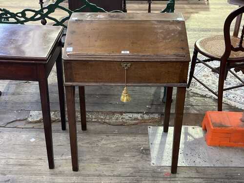 Georgian provincial oak slope front desk