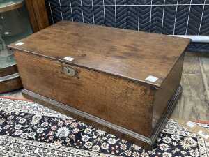 Georgian oak storage box - 2