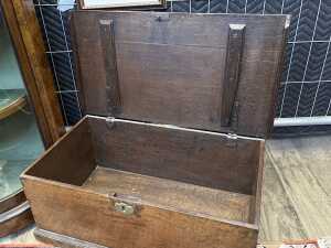 Georgian oak storage box - 3