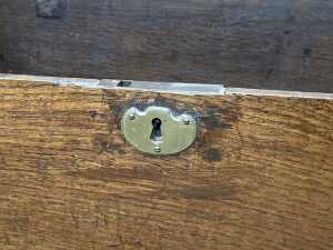 Georgian oak storage box - 4