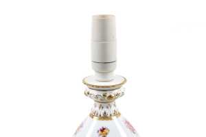 Royal Crown Derby 'posy' porcelain lamp base - 4