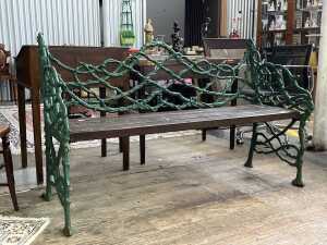 Antique style cast iron bench