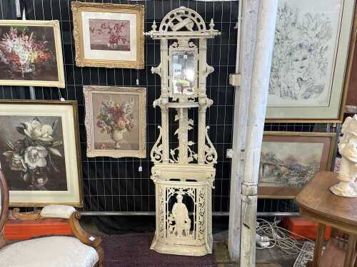 Victorian cast iron hallstand