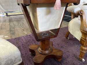 William IV mahogany sewing table - 4