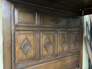 Jacobean style oak tester or four poster bed - 3