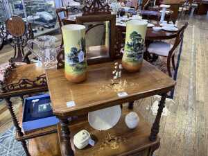 Victorian walnut music cabinet - 2