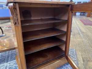 Victorian walnut music cabinet - 4