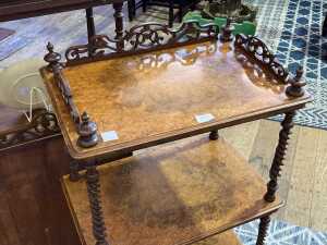 Victoran burr walnut watnot - 2
