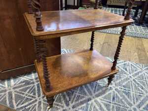 Victoran burr walnut watnot - 3