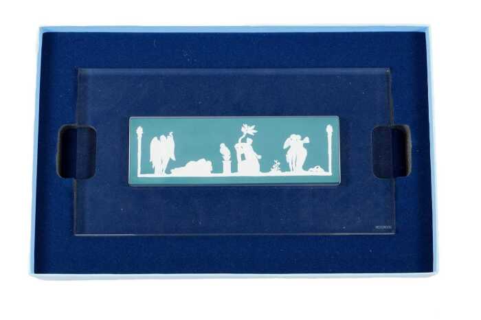 Wedgwood Jasperware plaque mounted to an acrylic panel