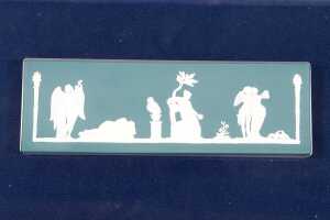 Wedgwood Jasperware plaque mounted to an acrylic panel - 2